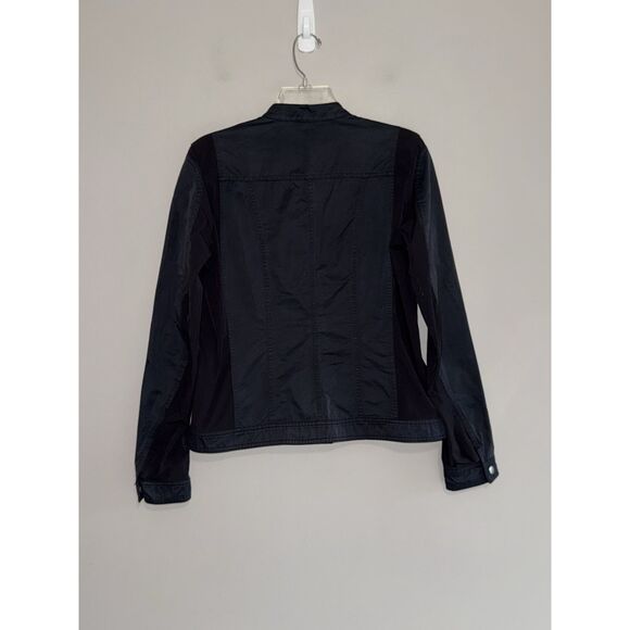 Kuhl Womens Luna Moto Jacket Canvas Dark Gray Black Snaps Stretch Panels Medium - Picture 6 of 15